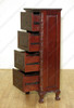 Cherry Chippendale 4 Drawer Vertical File Filing Cabinet