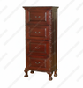 Dark Cherry Chippendale 4 Drawer File Vertical Filing Cabinet