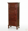 Cherry Chippendale 4 Drawer Vertical File Filing Cabinet
