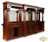 16ft Cherry English Pub Bar w/ Brass Rails