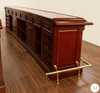 16ft Cherry English Pub Bar w/ Brass Rails