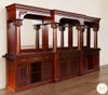16ft Cherry English Pub Bar w/ Brass Rails