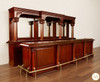 16ft Cherry English Pub Bar w/ Brass Rails