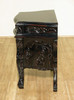 Black Distressed Rococo Carved Nightstands (2)