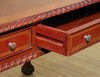 Cherry Inlaid Chippendale Claw & Ball Executive Writing Desk Table