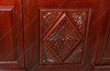 Dark Mahogany Canopy Pub Bar w leaded Stained Glass Doors