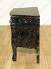 Distressed Black Rococo Nightstand