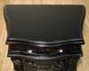 Distressed Black Rococo Nightstand