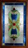 Mahogany Stained Glass Corner Canopy Pub Bar