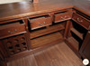 Mahogany Stained Glass Corner Canopy Pub Bar