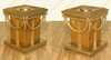 Gold Leaf Versace Style Carved Table Pedestals (Pair of 2 )