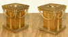 Gold Leaf Versace Style Carved Table Pedestals (2)
