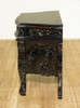 3pc Black Distressed French Rococo Bedroom Set