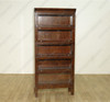 Burl Walnut 5 Stack Barrister Lawyers Bookcase