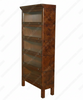 Burl Walnut 5 Stack Barrister Lawyers Bookcase