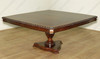Mahogany & Burl Wood Single Pedestal Dining Table