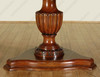 Mahogany & Burl Wood Single Pedestal Dining Table