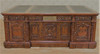 7ft Mappa Burl Inlay Presidential Oval Office Resolute Desk w/Leather Top