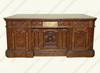 7ft Mappa Burl Inlay Presidential Oval Office Resolute Desk w/Leather Top