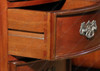 Solid Mahogany Kidney Peanut Executive Office Desk w/ Black Leather