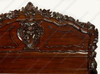 Dark Walnut Hand-carved French Rococo Panel Bed