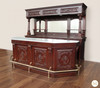 8ft Victorian Marble Top Pub Bar w Rails