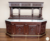 8ft Victorian Marble Top Pub Bar w Rails
