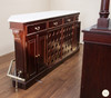 8ft Victorian Marble Top Pub Bar w Rails
