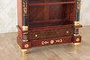 French Empire Open Bookcase w/ Ebony Inlay Columns