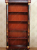 French Empire Open Bookcase w/ Ebony Inlay Columns