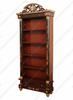 French Empire Open Bookcase w/ Ebony Inlay Columns