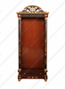 French Empire Open Bookcase w/ Ebony Inlay Columns