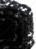 Glossy Black French Rococo Carved Panel Bed