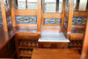 8.5ft Mahogany Walk-in Canopy Pub Bar w/ Stained Glass Ceiling