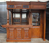 8.5ft Mahogany Walk-in Canopy Pub Bar w/ Stained Glass Ceiling
