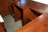 8.5ft Mahogany Walk-in Canopy Pub Bar w/ Stained Glass Ceiling