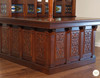 8.5ft Mahogany Walk-in Canopy Pub Bar w/ Stained Glass Ceiling