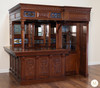 8.5ft Mahogany Walk-in Canopy Pub Bar w/ Stained Glass Ceiling