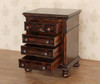 Casablanca Dark Carved Panel Bed