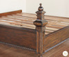 Casablanca Dark Mahogany Carved Panel Bed