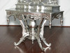 Silver Leaf French Rococo Make-up Vanity w/ Stool