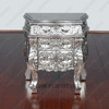 Silver Leaf Rococo Nightstand / Bedside Table / Chest
