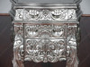 Silver Leaf Rococo Nightstand / Bedside Table / Chest