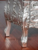 Silver Leaf Rococo Nightstand / Bedside Table / Chest