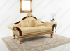 Dark Burl Gold Leaf Traditional Upholstered Loveseat w/ Pillows