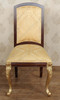 Burl & Gold French Style Upholstered Dining Chairs Set (8)