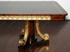 8ft Dark Burl & Gold Leaf  Dining Table
