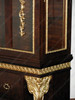 Dark Burl & Gold Leaf Lebois Inlay China Cabinet