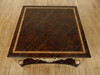 Dark Burl Inlay & Gold Leaf Square Coffee Table