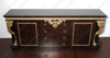 Dark Burl & Gold Leaf Fancy Lebois Inlay Sideboard w/ Mirror